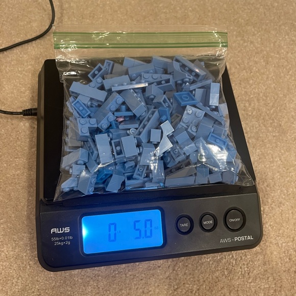 Periwinkle Cornflower Blue Building Block Assortment Lego Pieces 5 Ounces - Picture 3 of 3